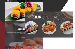 Mitoushi Restaurant Japanese web design