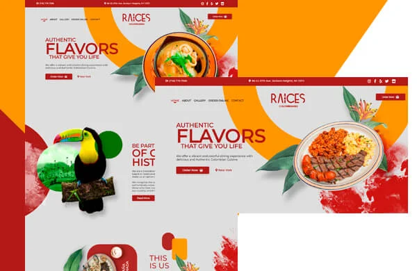 Raices Colombianas web design