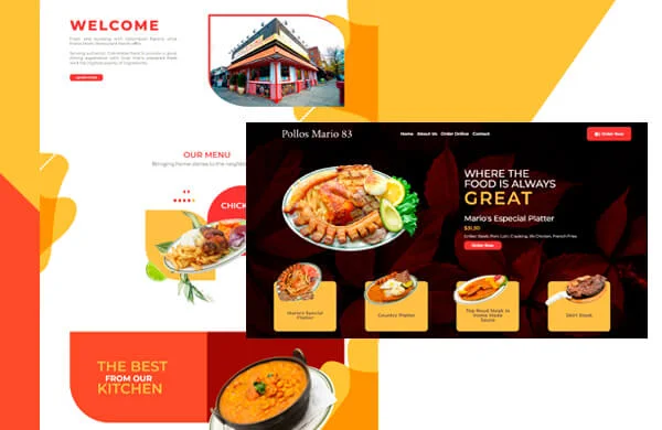 Pollos Mario 83 web design